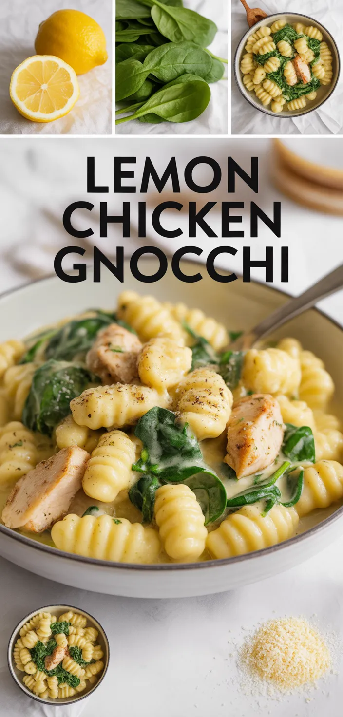 A photo of Lemon Chicken Gnocchi Recipe