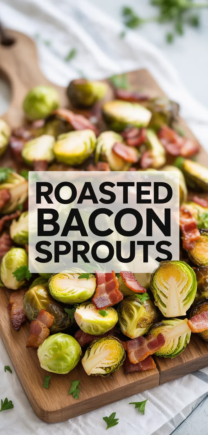 A photo of Oven Roasted Brussels Sprouts With Bacon Recipe