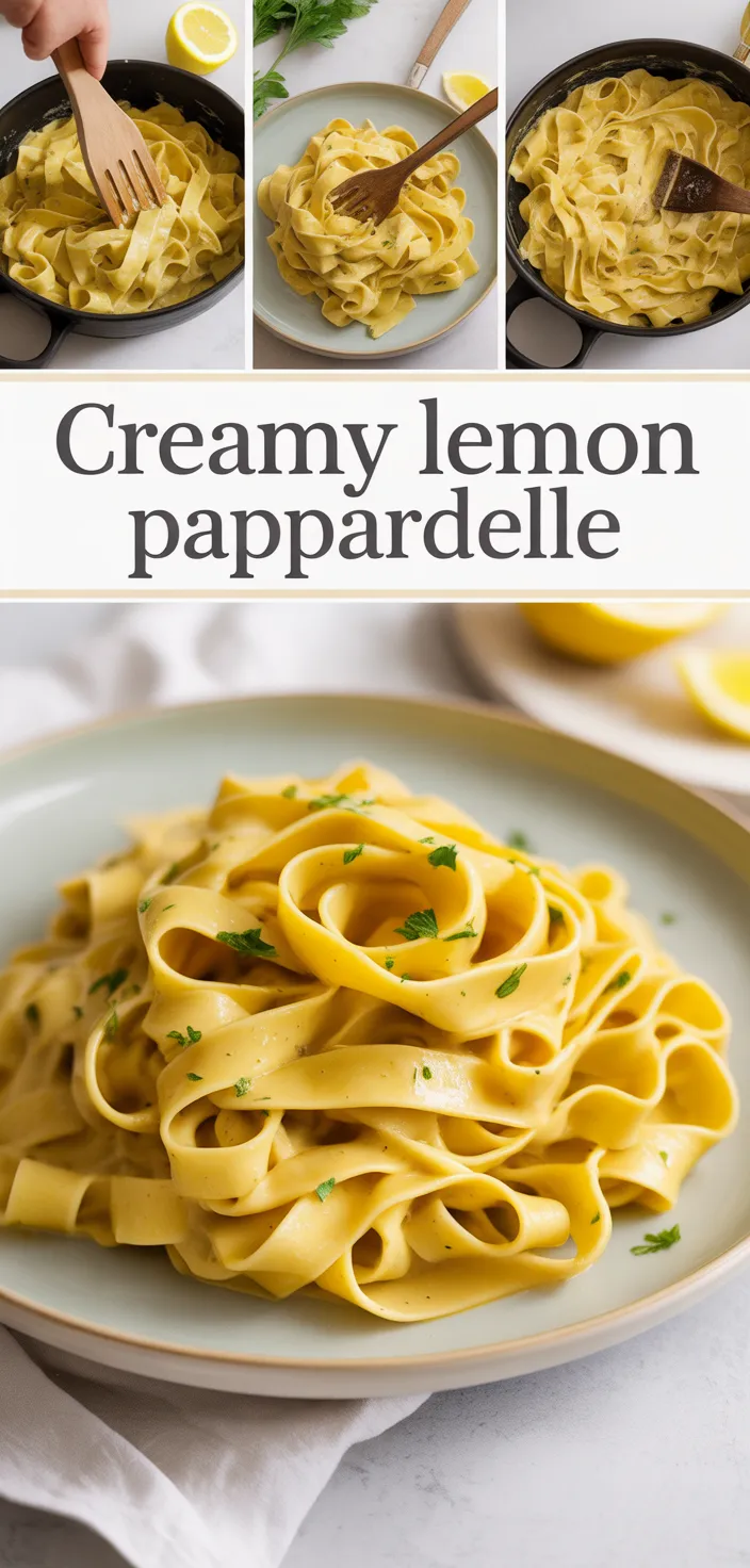 A photo of Pappardelle Al Limone (Creamy Lemon Pasta) Recipe