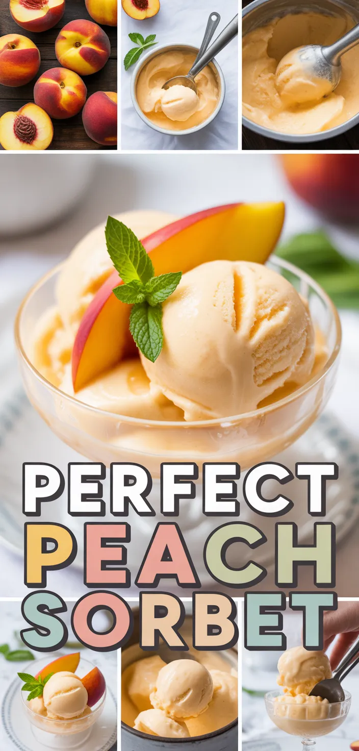 A photo of Perfect Peach Sorbet  Recipe