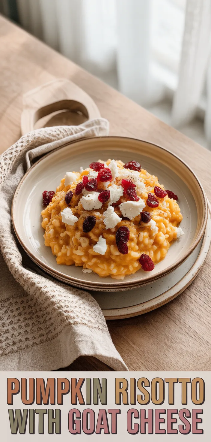 A photo of Pumpkin Risotto With Goat Cheese Recipe
