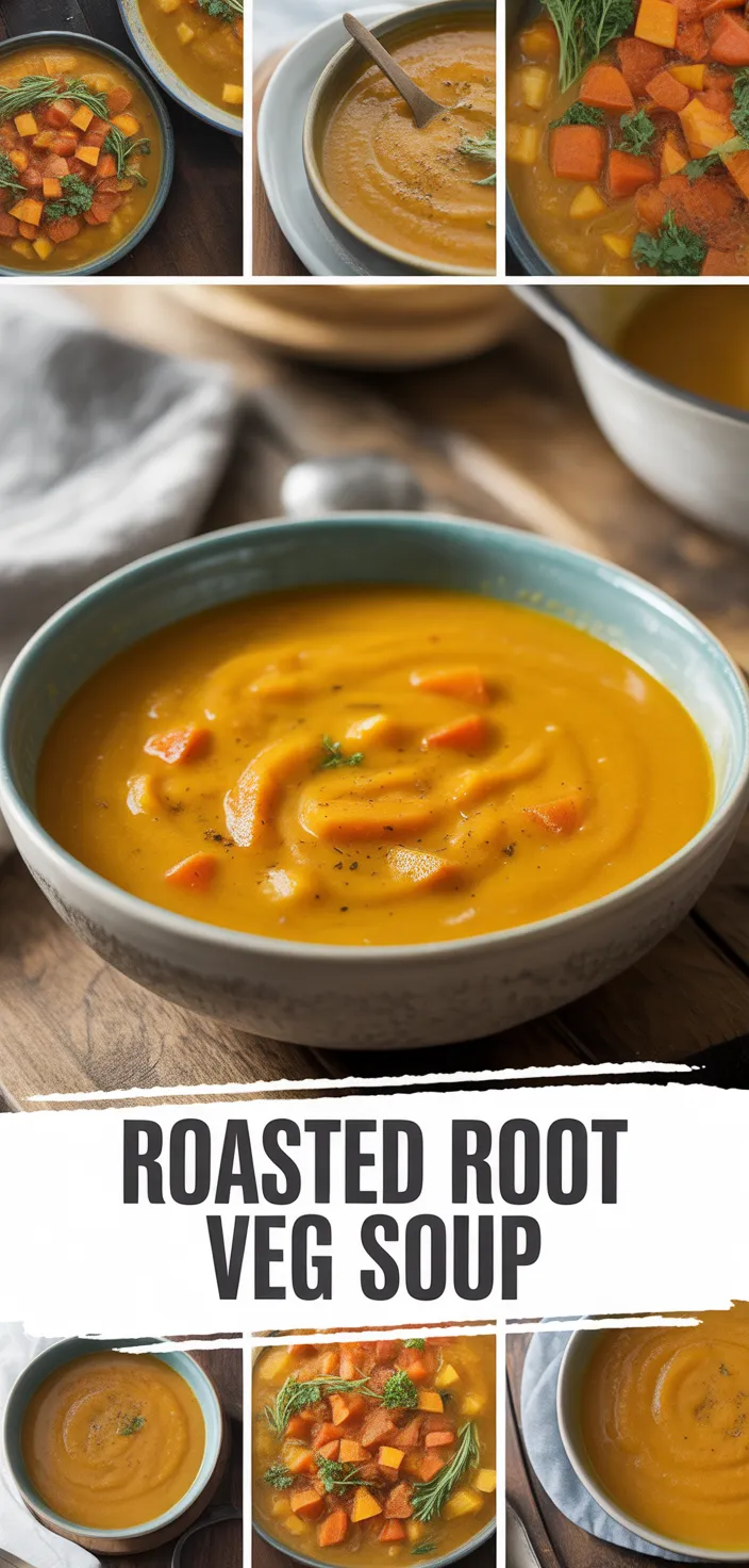 Roasted Butternut Squash, Sweet Potato And Carrot Soup Recipe