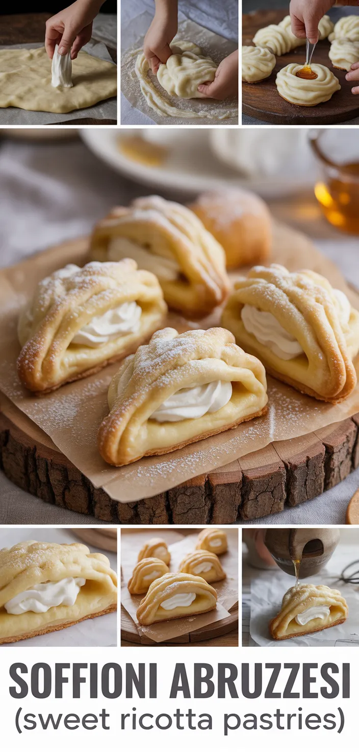 A photo of Soffioni Abruzzesi (Sweet Ricotta Pastries) Recipe