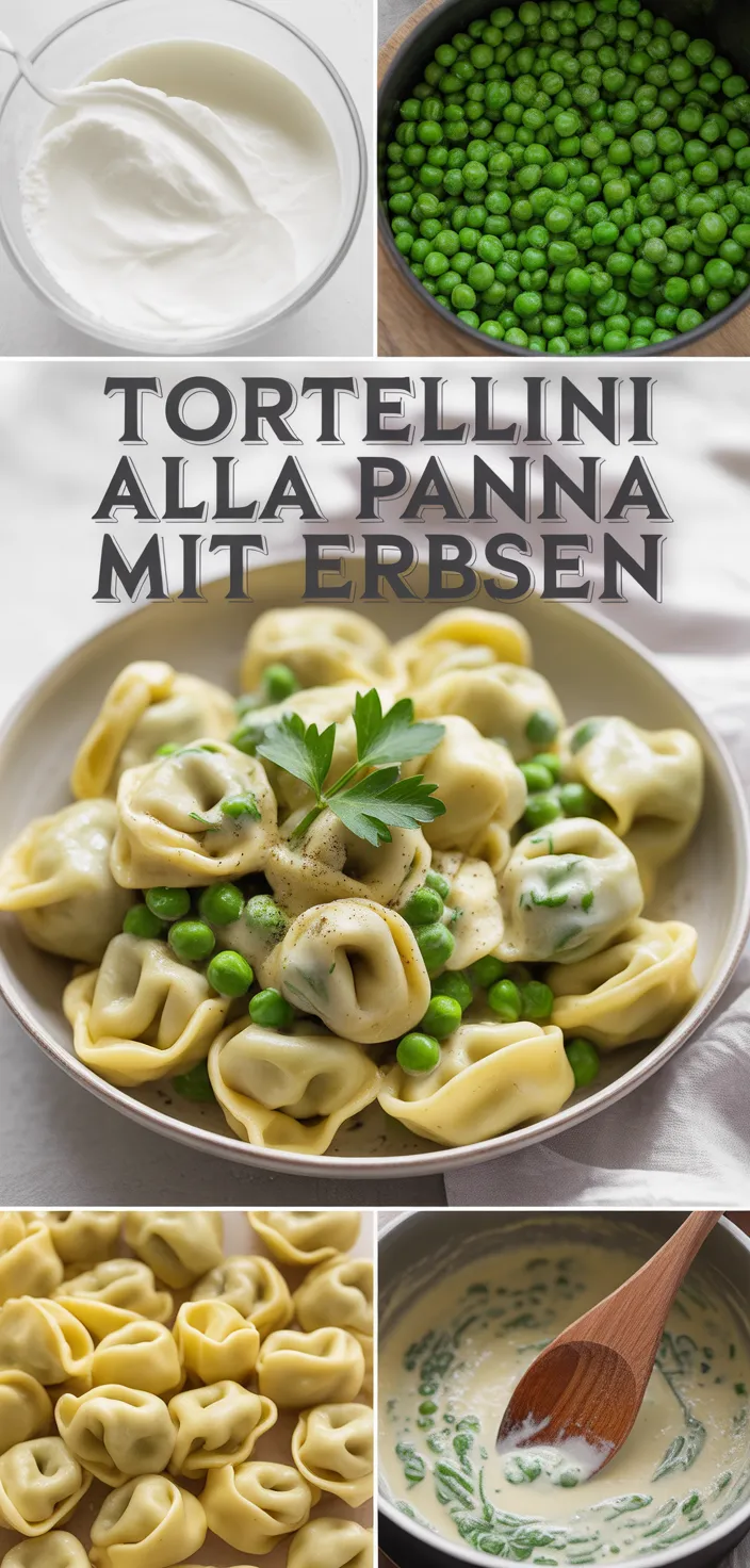 A photo of Tortellini Alla Panna Mit Erbsen Recipe