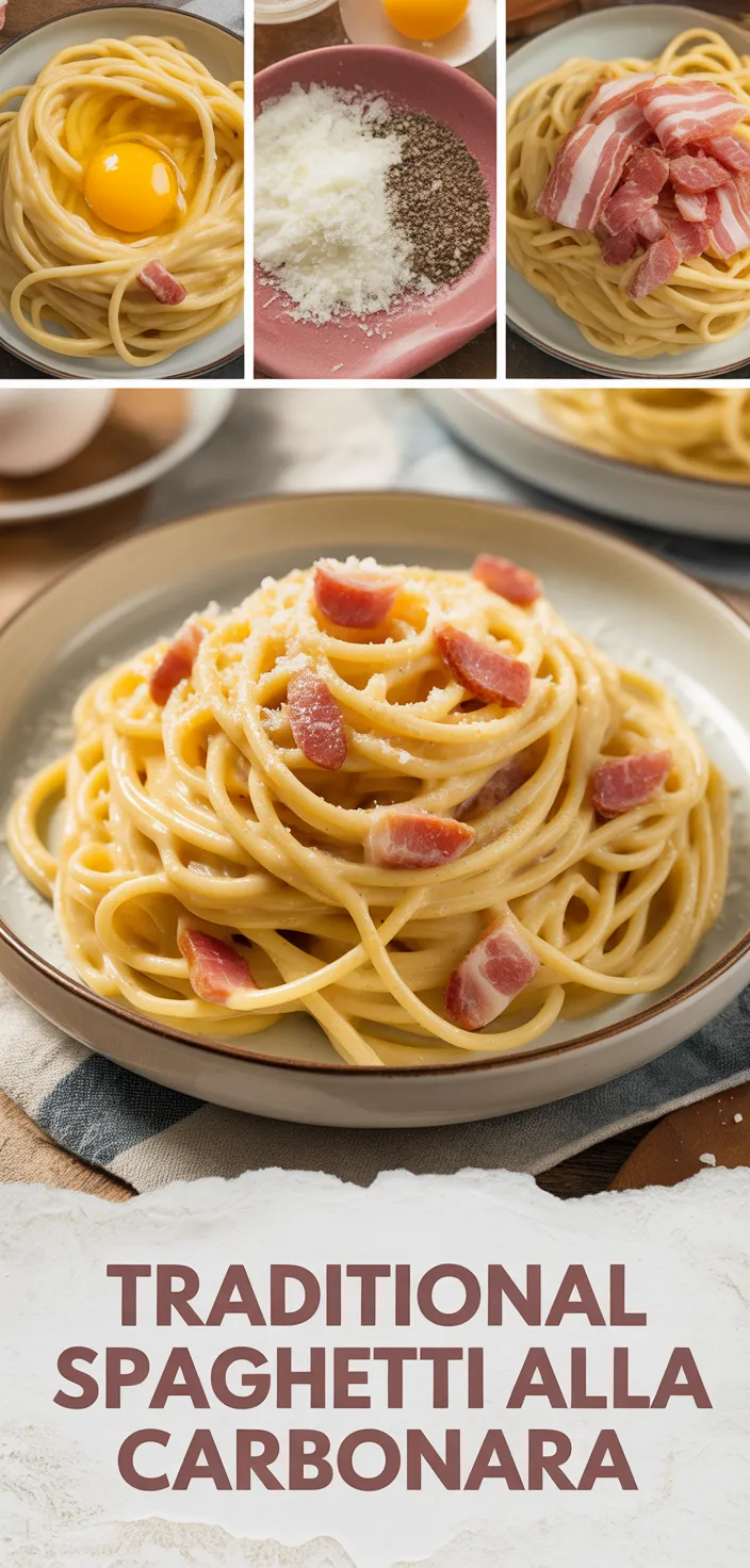 A photo of Traditional Spaghetti Alla Carbonara Recipe