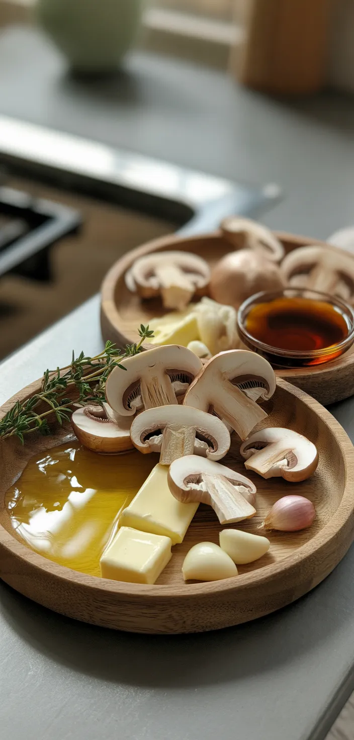 Ingredients photo for Creamy Mushroom Marsala Sauce Recipe