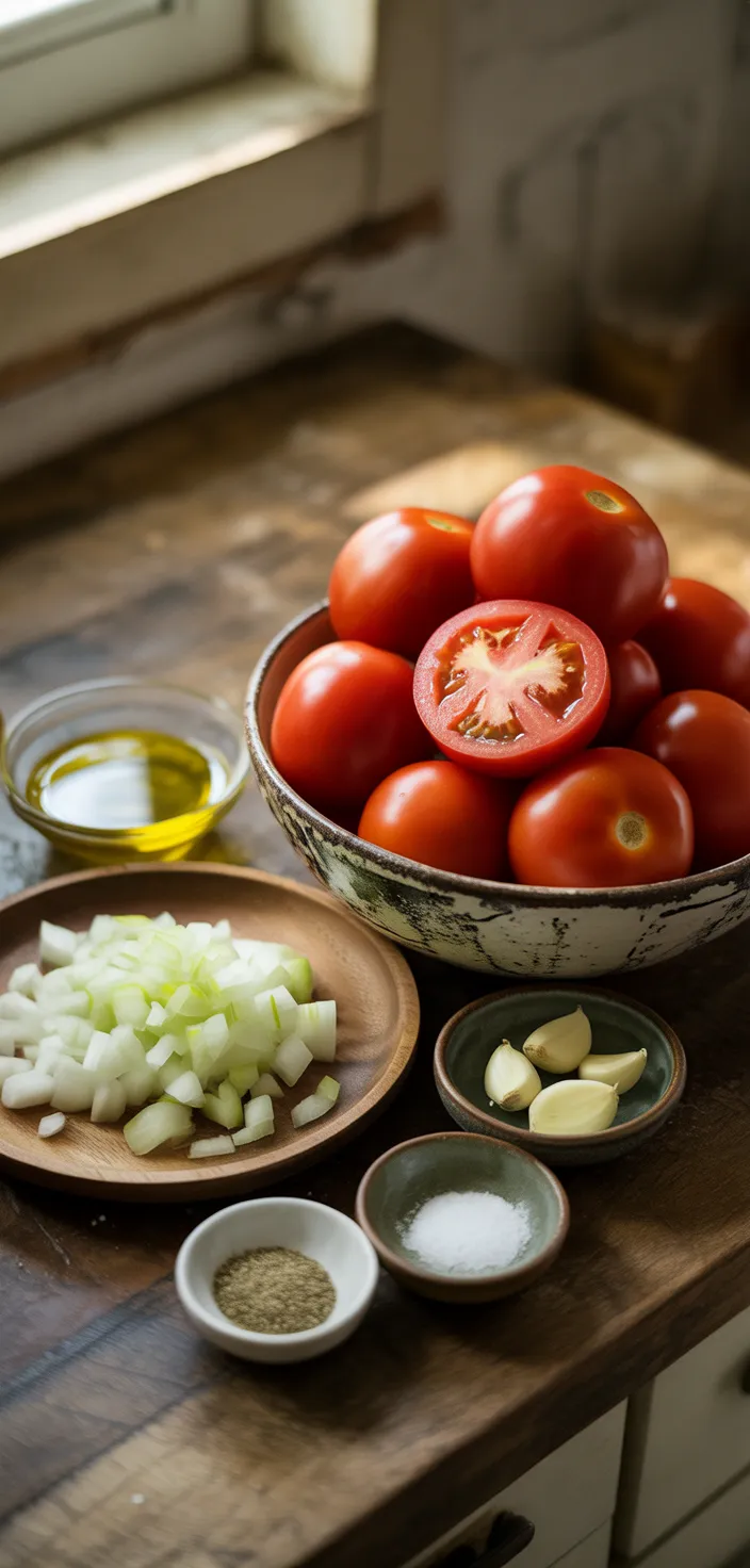 Ingredients photo for Crock Pot Tomato Sauce With Fresh Tomatoes Recipe