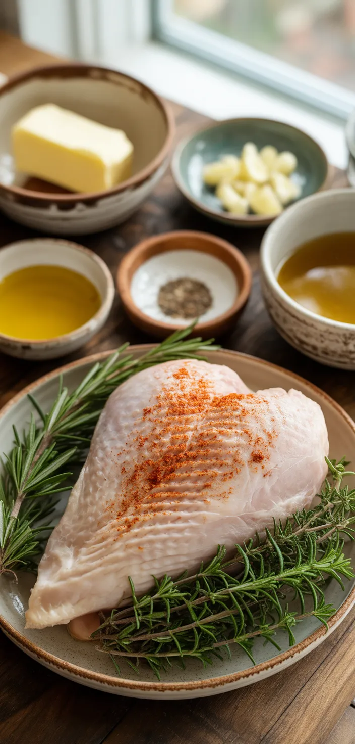 Ingredients photo for Garlic Butter Boneless Turkey Breast Recipe