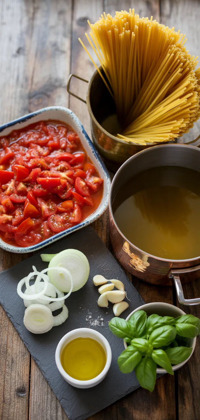 Ingredients photo for ONE POT PASTA Recipe
