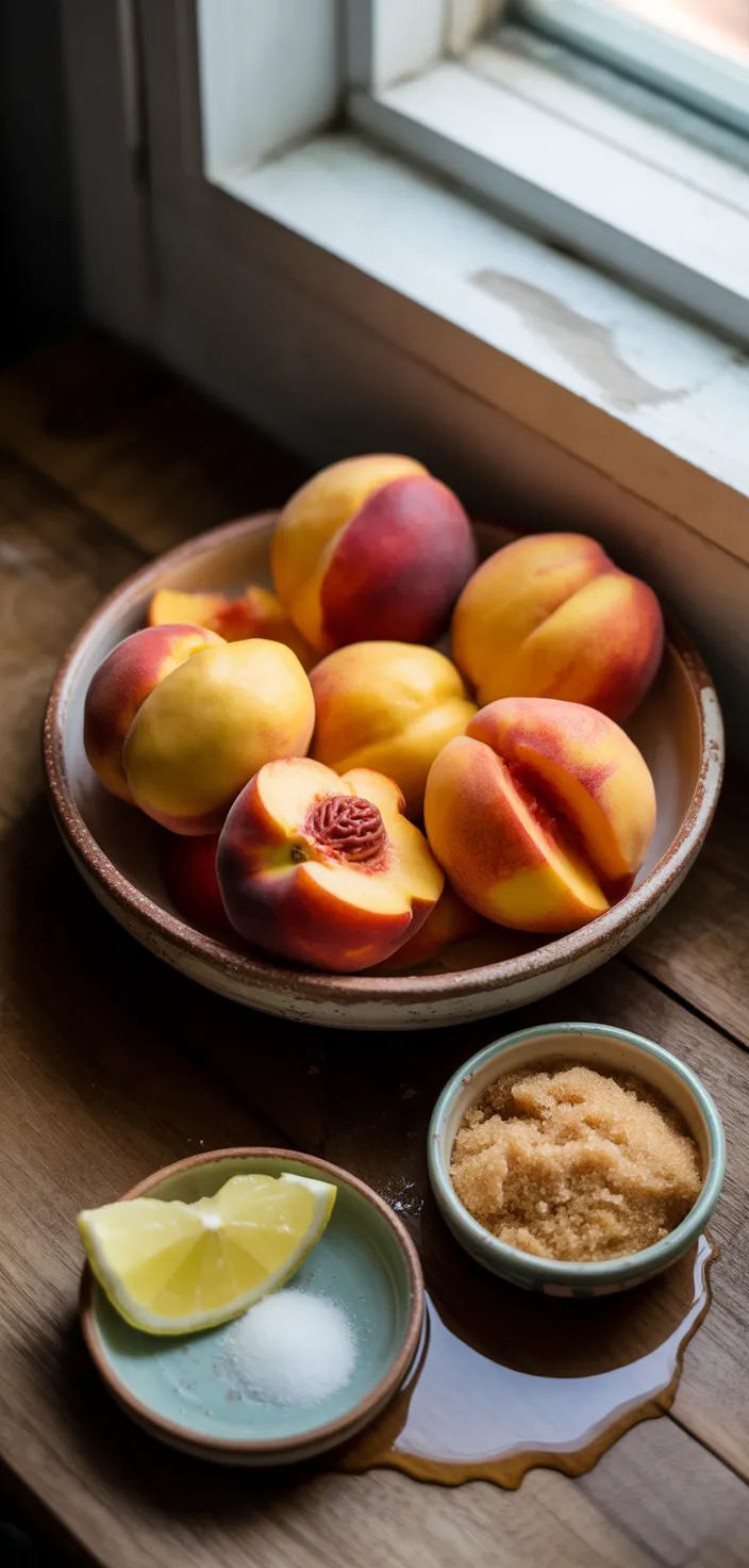 Ingredients photo for Perfect Peach Sorbet  Recipe