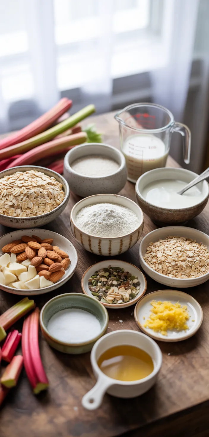 Ingredients photo for Rhubarb Muffins Recipe