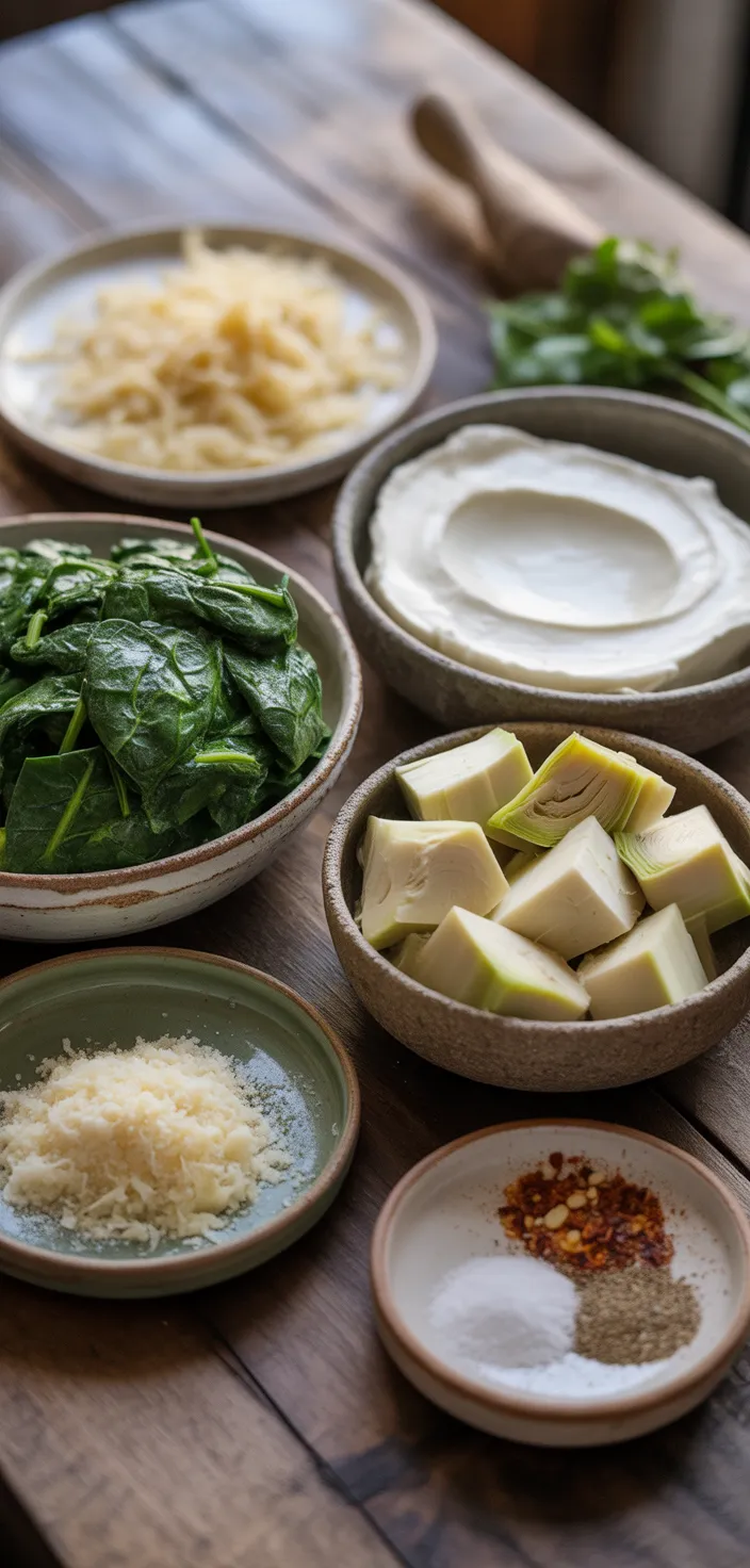 Ingredients photo for Spinach Artichoke Dip Recipe