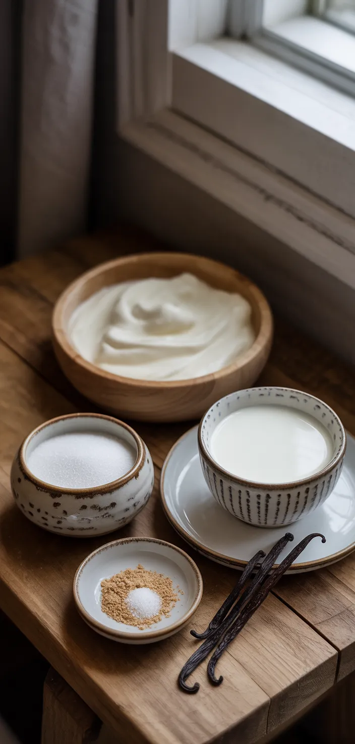 Ingredients photo for Vanilla Panna Cotta (classic Recipe)