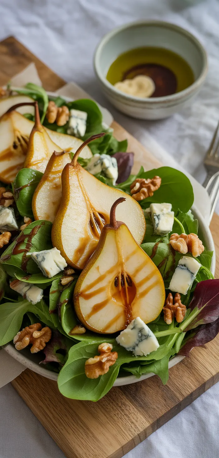 Ingredients photo for Caramelized Pear And Blue Cheese Salad: A Sweet And Savory Delight Recipe