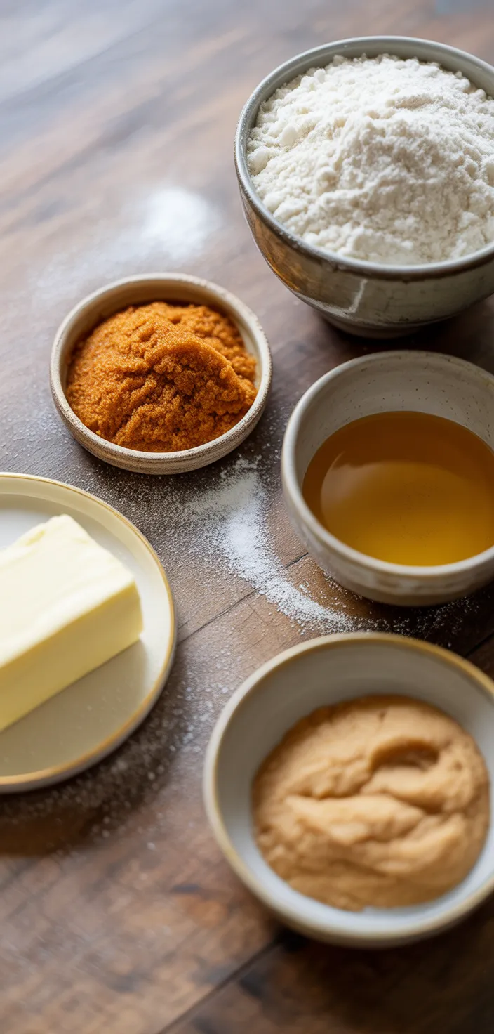 Ingredients photo for Chewy Ginger Honey Cookies Recipe