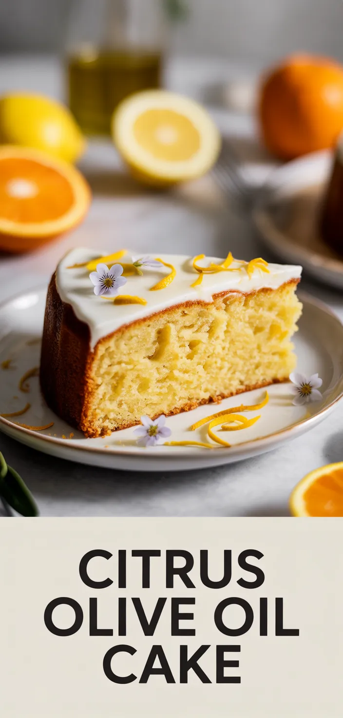 Citrus Olive Oil Cake Topped With A Citrus Cream Recipe