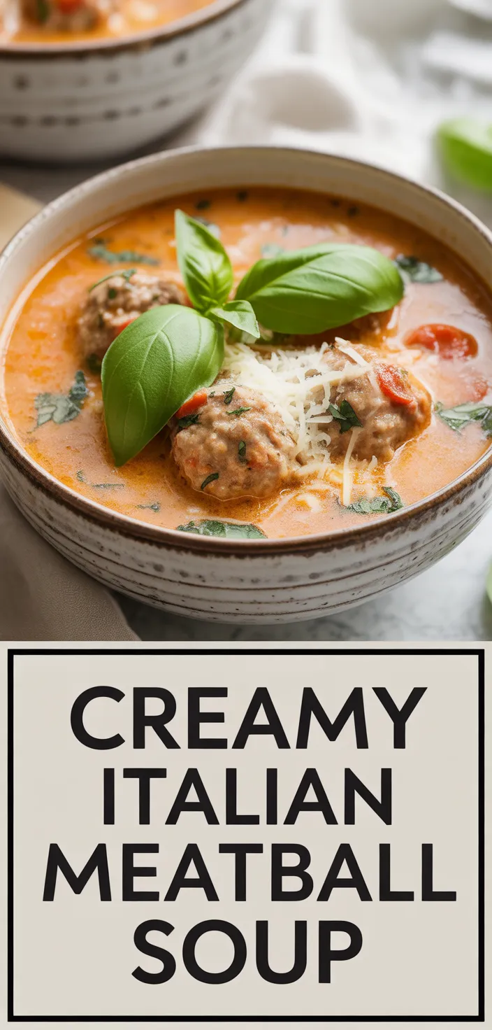 A photo of Creamy Italian Meatball Soup Recipe