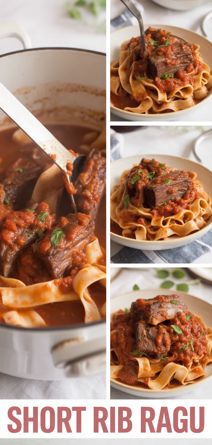 Crock Pot Short Rib Ragu Recipe With Pappardelle