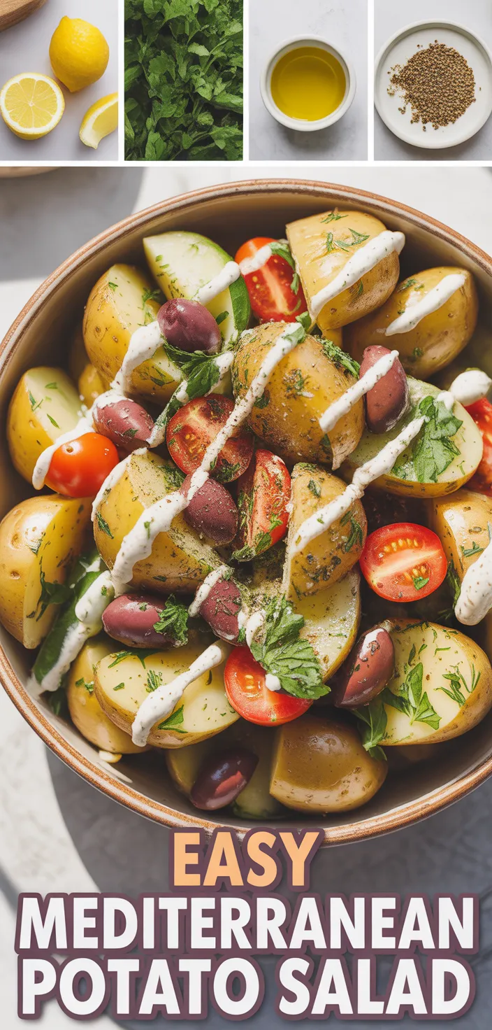 A photo of Easy Mediterranean Potato Salad Recipe