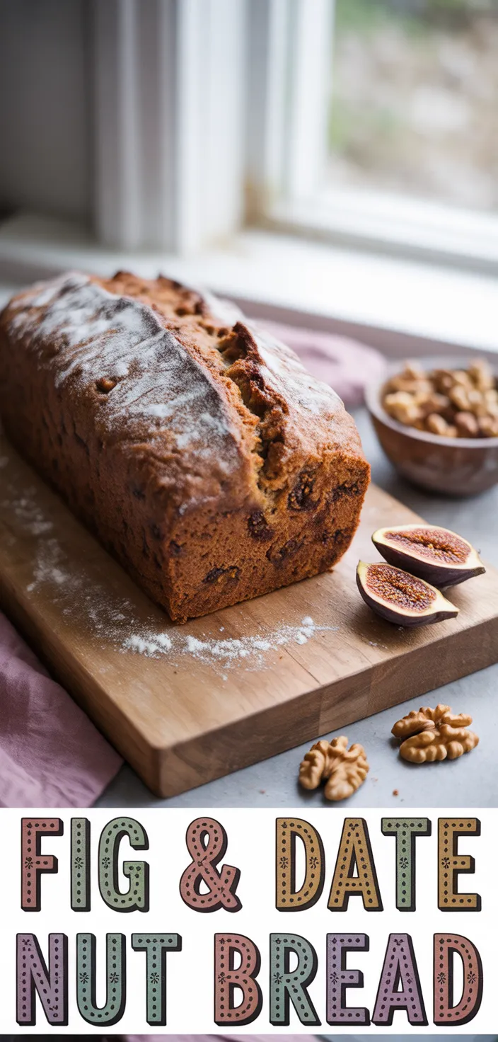 A photo of Fig & Date Nut Bread Recipe