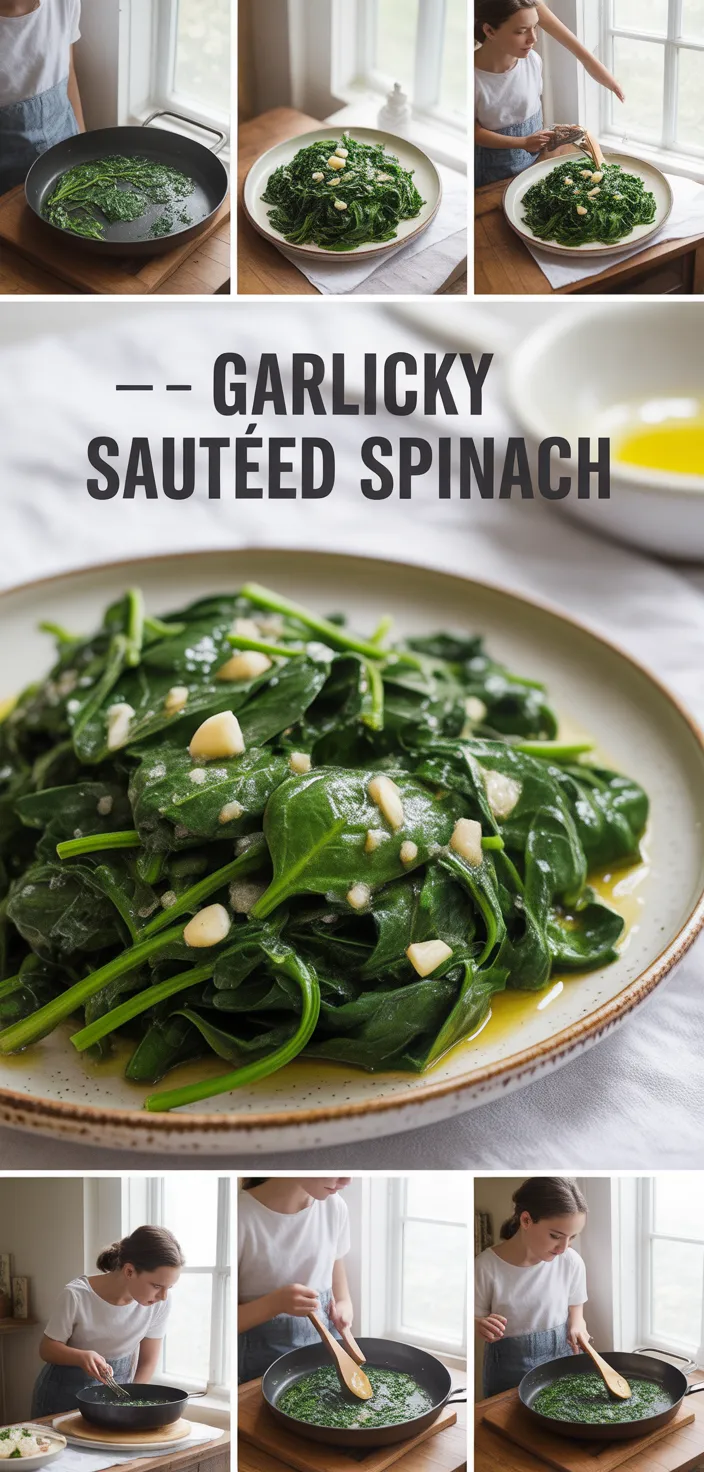 A photo of Garlicky Sautéed Spinach Recipe
