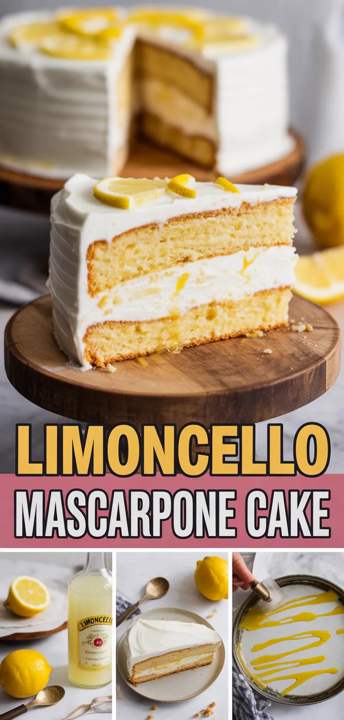 A photo of Limoncello Drizzle Mascarpone Cake: A Citrusy Delight Recipe