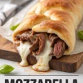 Mozzarella Cheesesteak Stromboli Recipe
