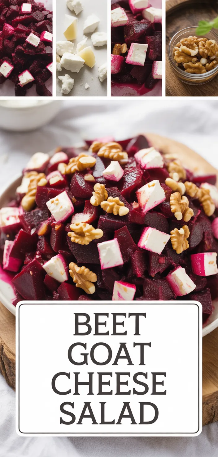A photo of Roasted Beet Salad With Goat Cheese And Walnuts Recipe