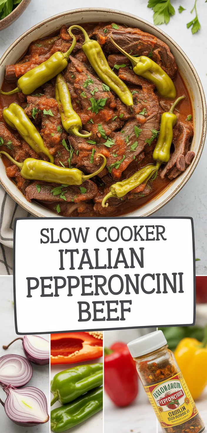 Slow Cooker Italian Pepperoncini Beef Recipe