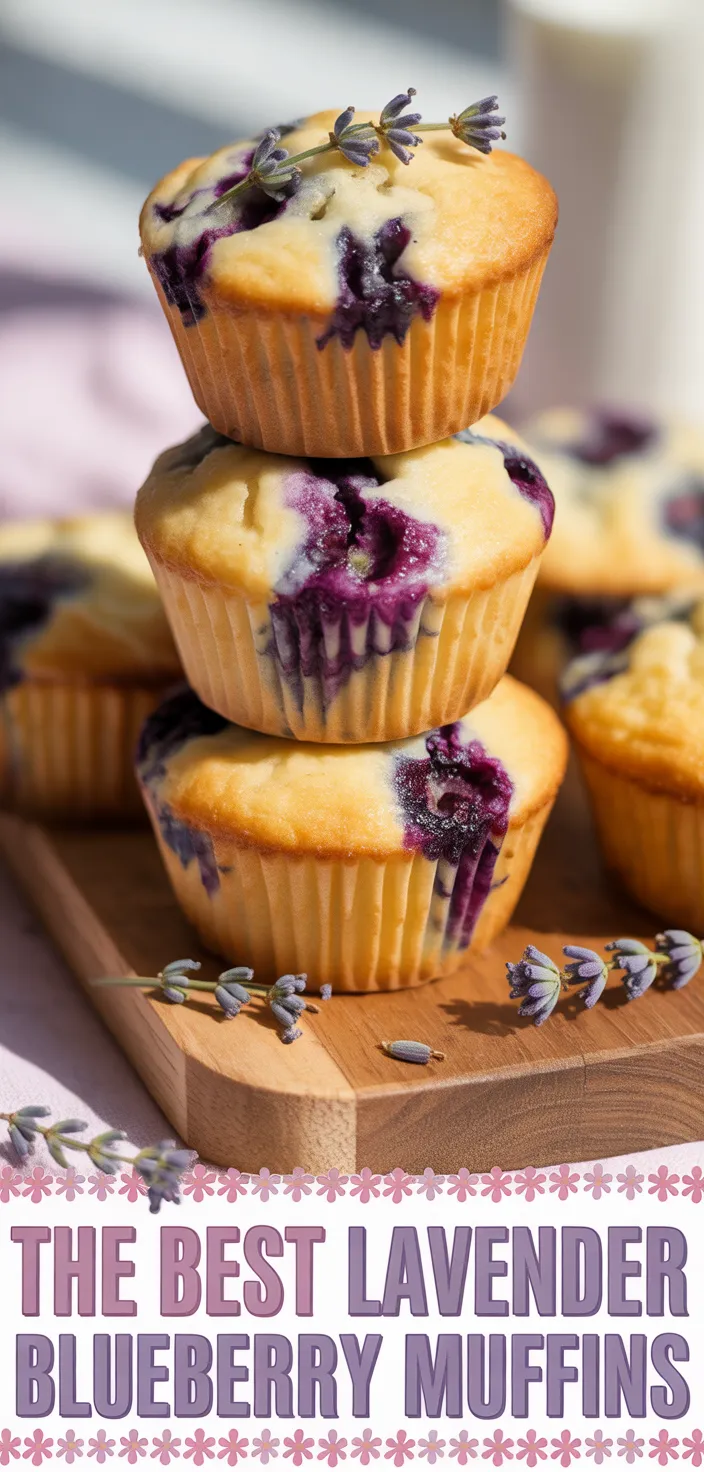 A photo of The Best Lavender Blueberry Muffins Recipe
