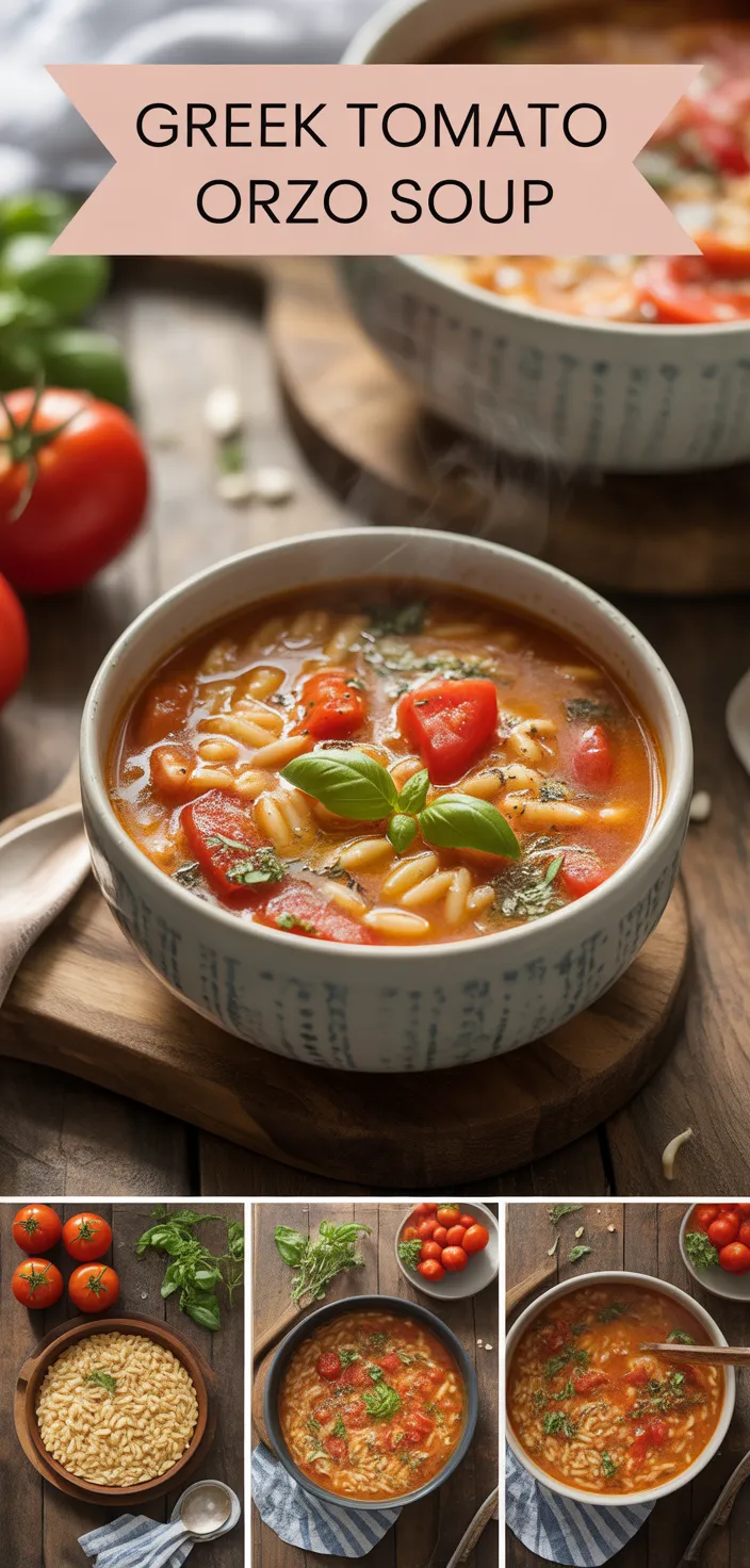 Warming Manestra: Greek Tomato & Orzo Soup Recipe