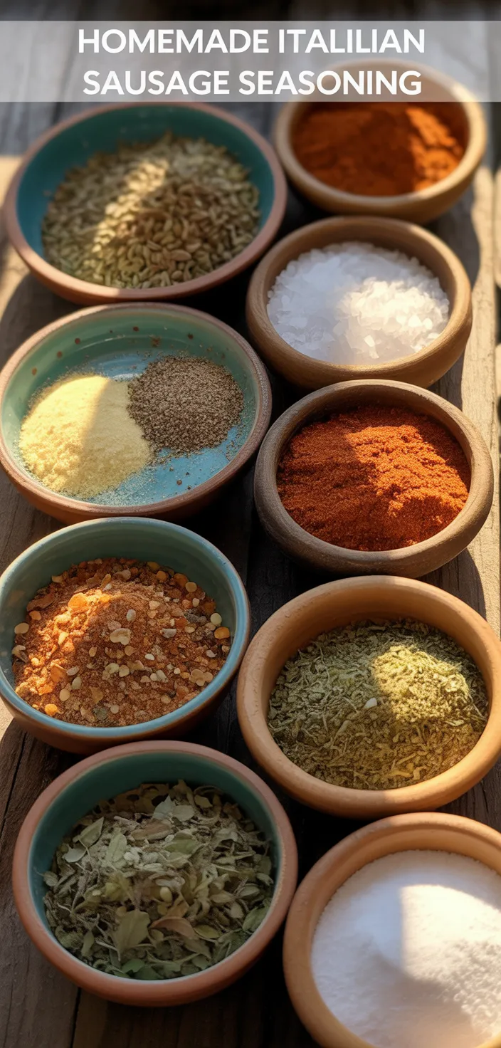 Ingredients photo for Homemade Italian Sausage Seasoning Recipe