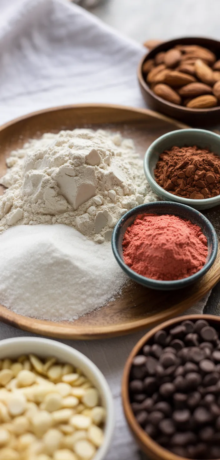 Ingredients photo for Neopolitan Chocolate Chip Biscotti Recipe