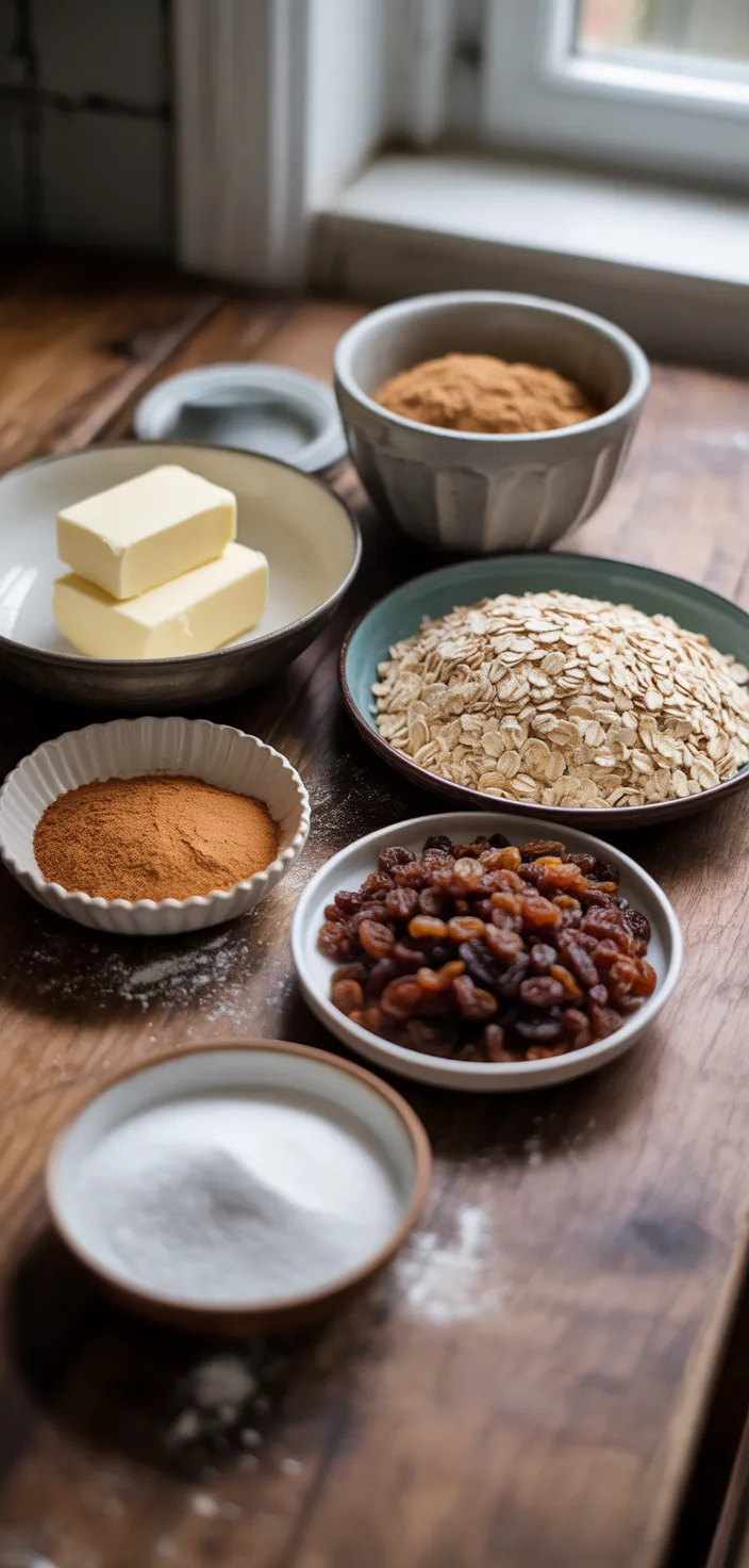 Ingredients photo for Oatmeal Raisin Cookies (Soft & Chewy) Recipe