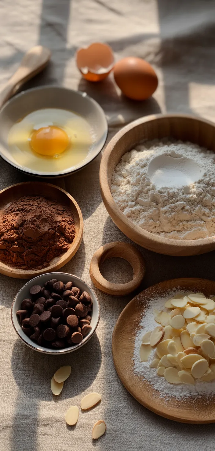 Ingredients photo for Chocolate Marble Biscotti Recipe