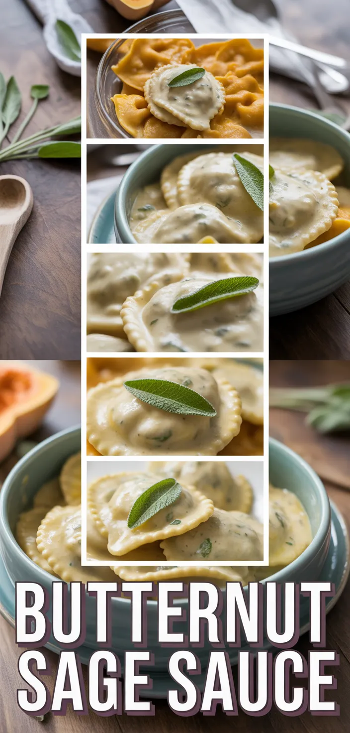A photo of Creamy Sage Sauce For Butternut Squash Ravioli Recipe