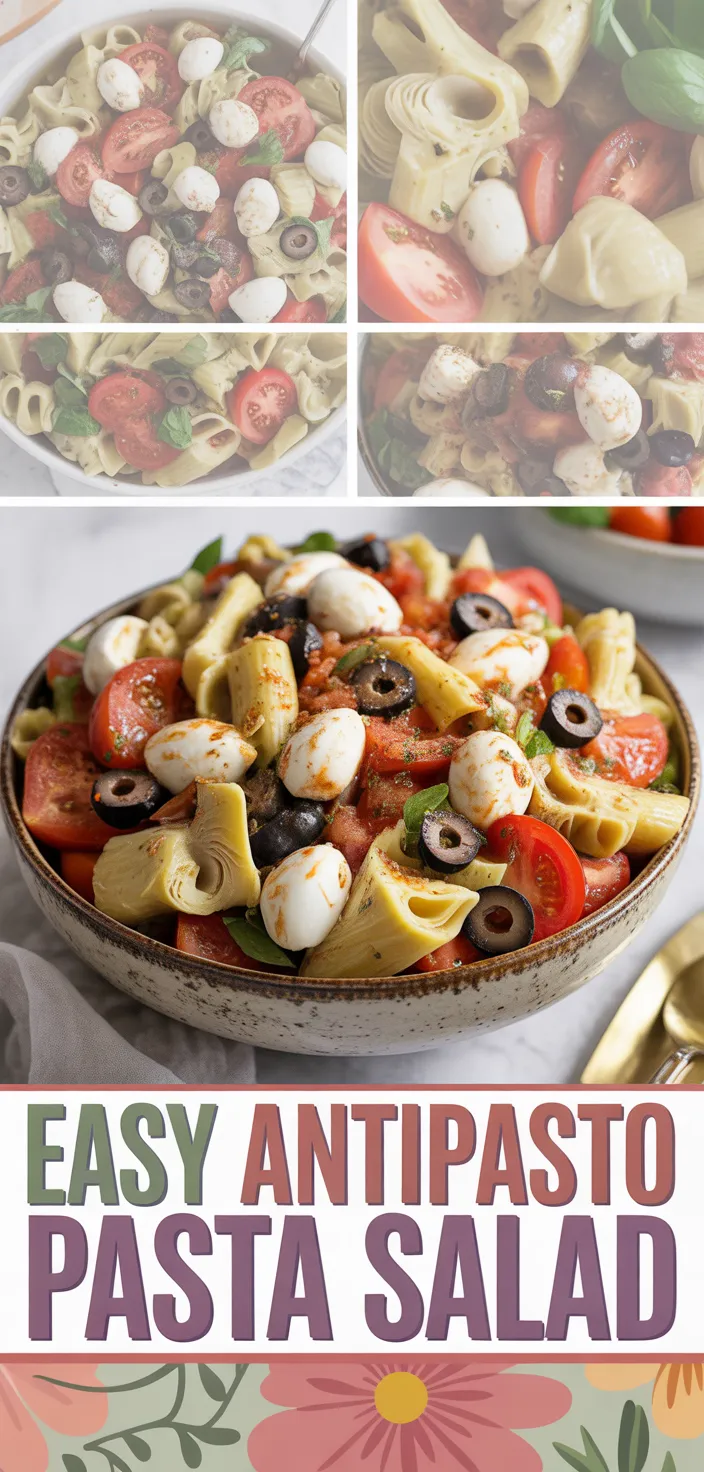 Easy Antipasto Italian Pasta Salad Recipe