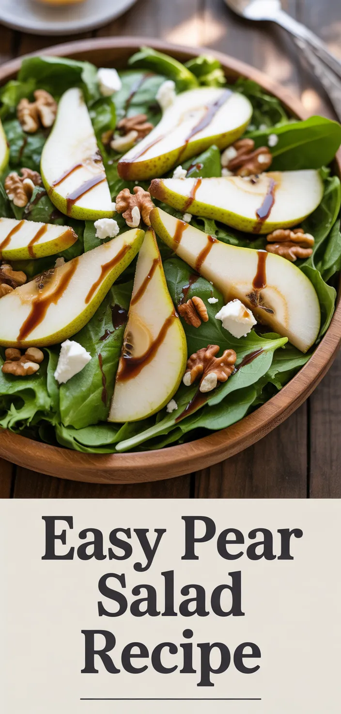 A photo of Easy Pear Salad Recipe