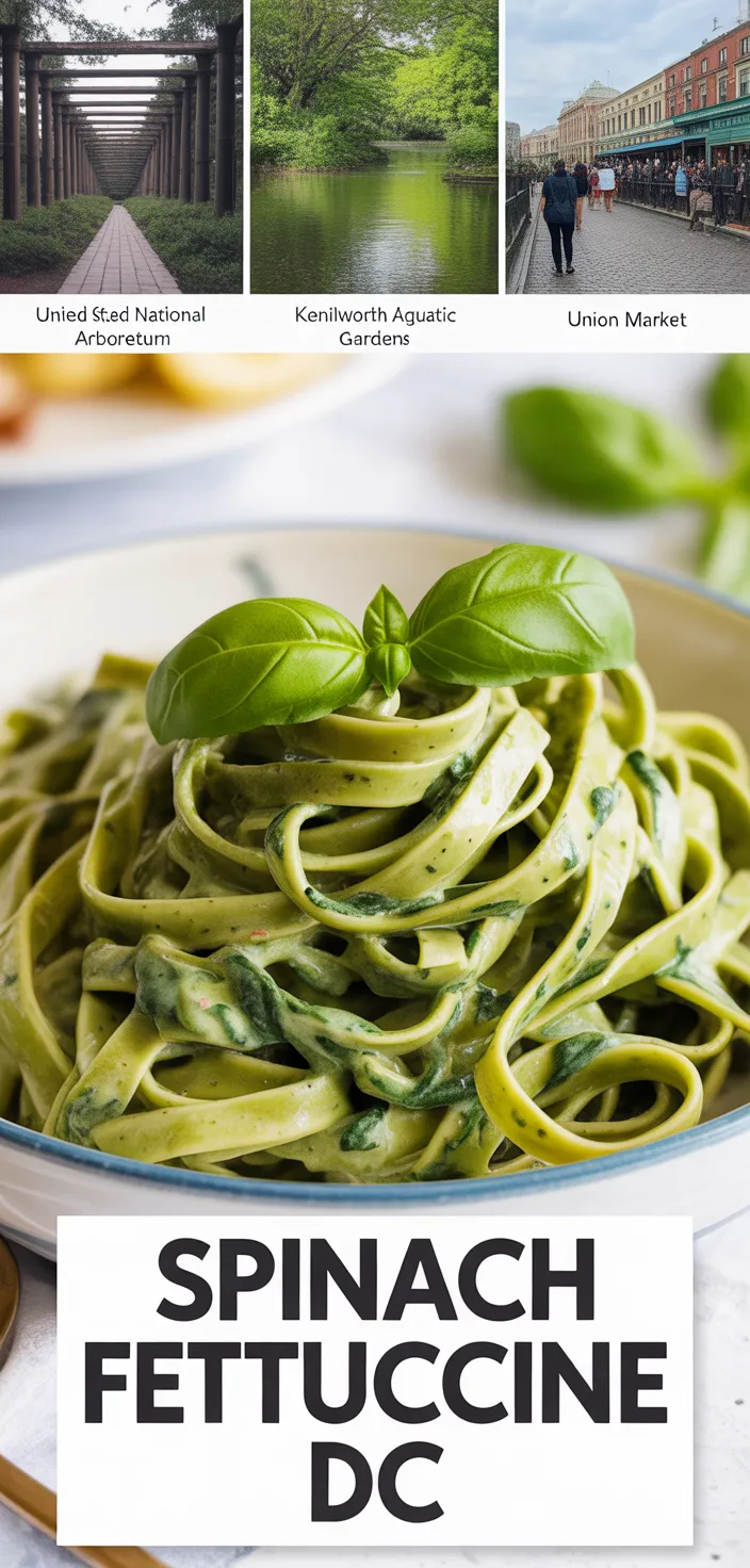Homemade Spinach Fettuccine And United States National Arboretum, Kenilworth Aquatic Gardens, Union Market Recipe