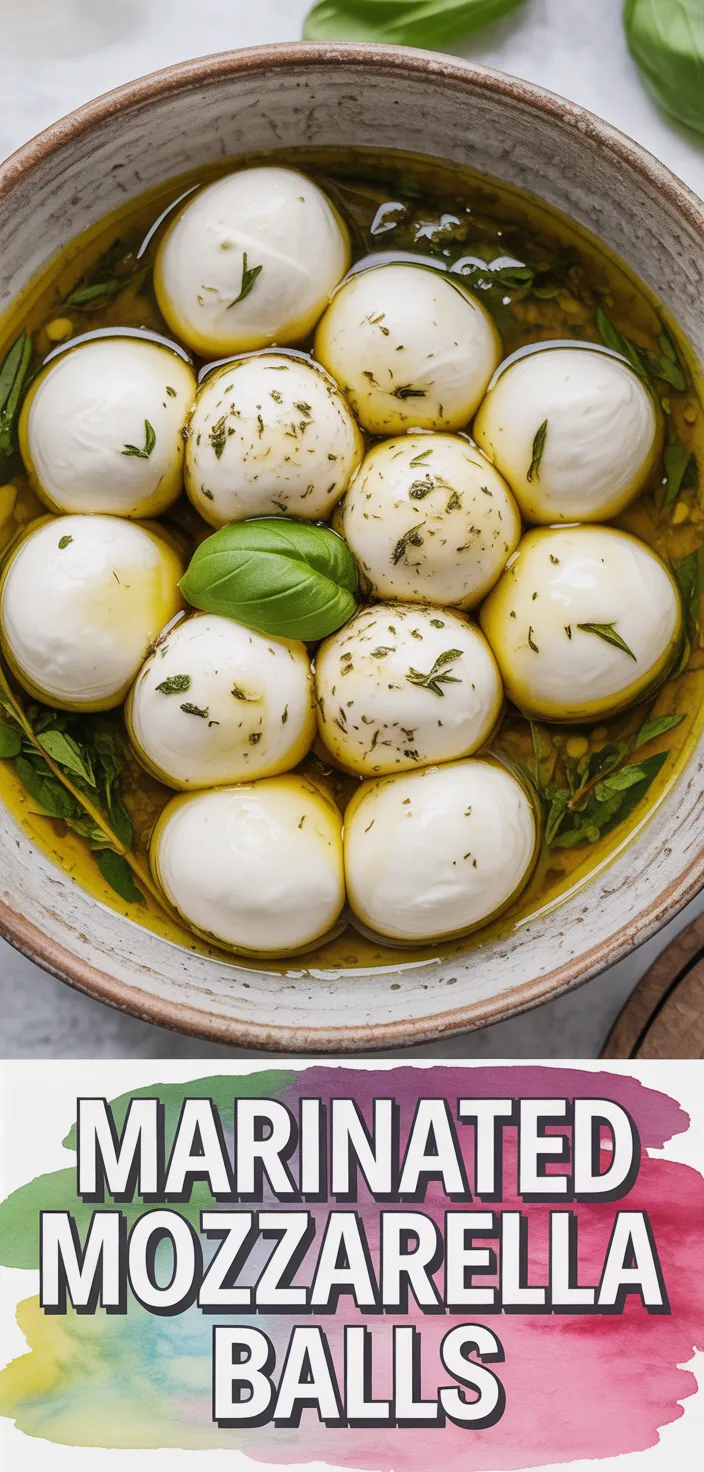 A photo of Marinated Mozzarella Balls Recipe