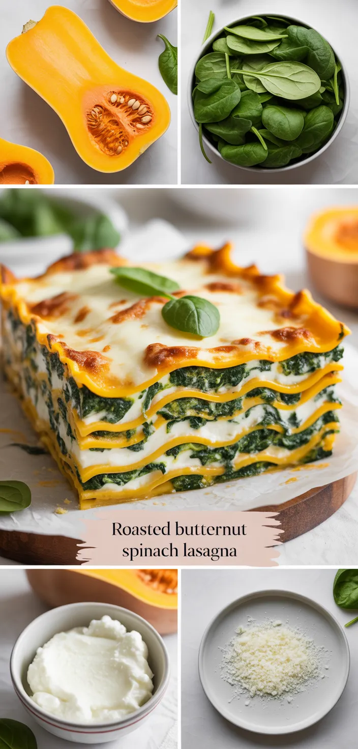 Roasted Butternut Squash & Spinach Lasagna Recipe