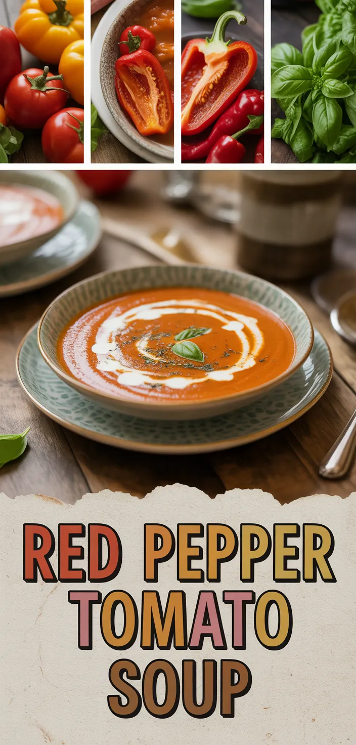 A photo of Roasted Red Pepper And Tomato Soup Recipe
