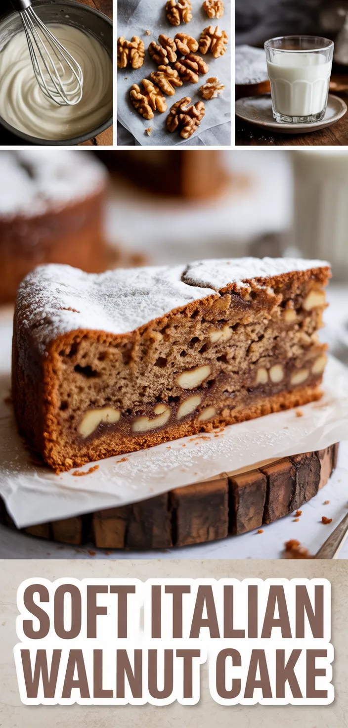 A photo of Soft Italian Walnut Cake Recipe
