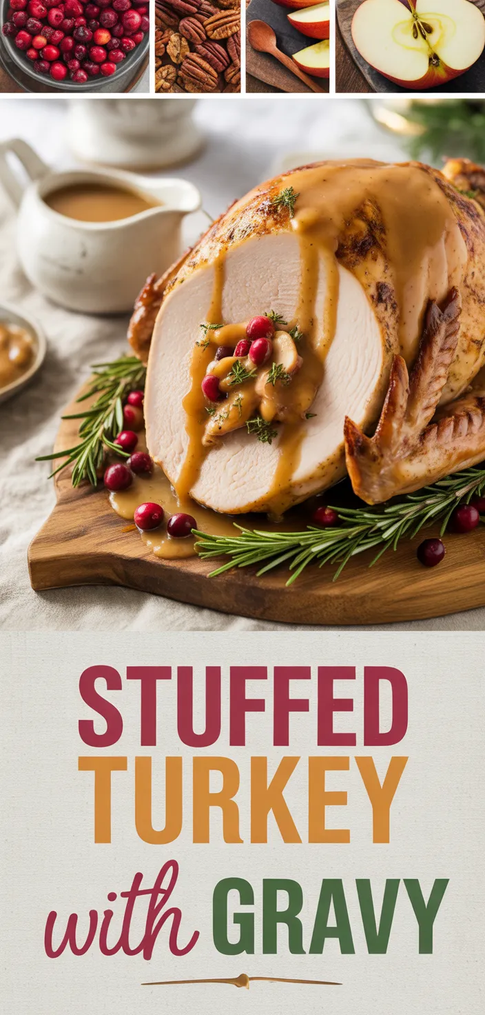 A photo of Stuffed Turkey Breast (With Apple Cider Gravy) Recipe
