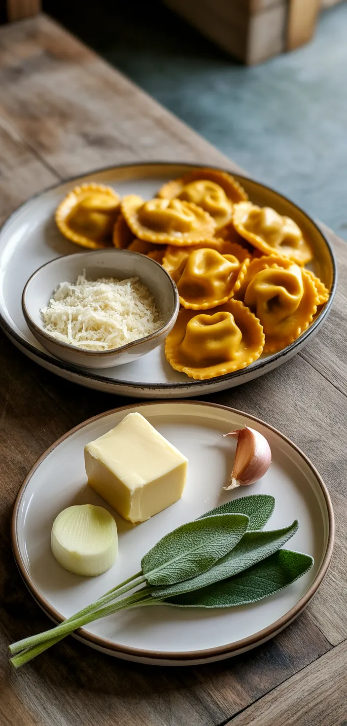 Ingredients photo for Creamy Sage Sauce For Butternut Squash Ravioli Recipe