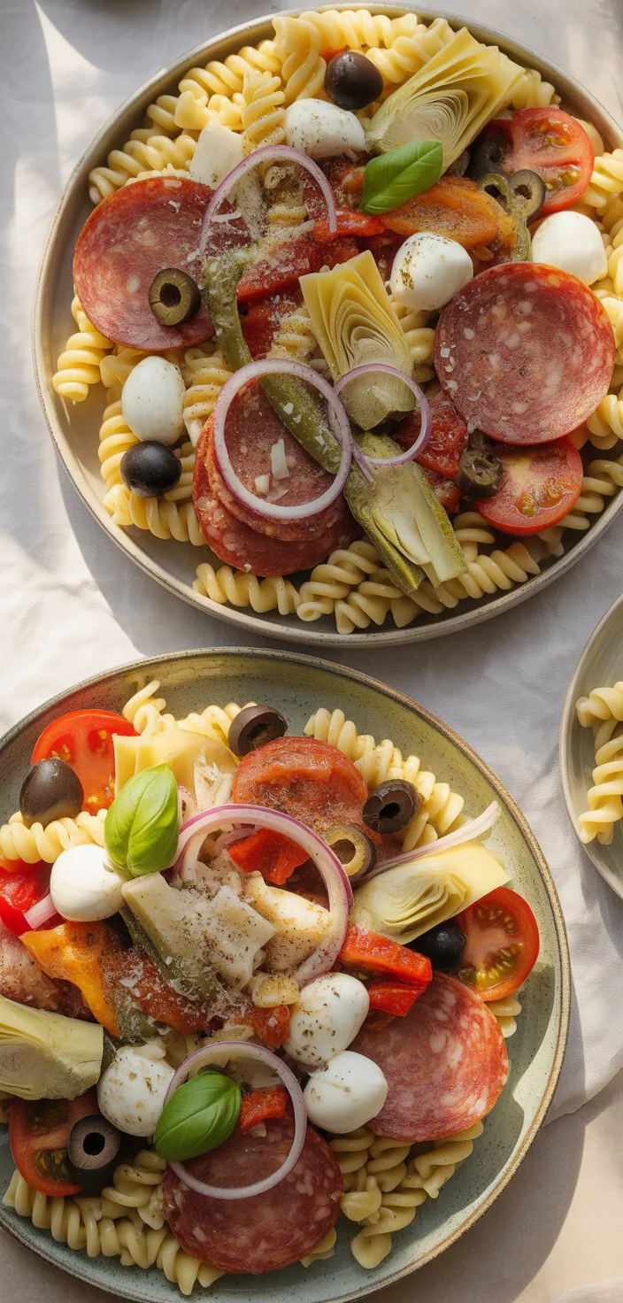 Ingredients photo for Easy Antipasto Italian Pasta Salad Recipe