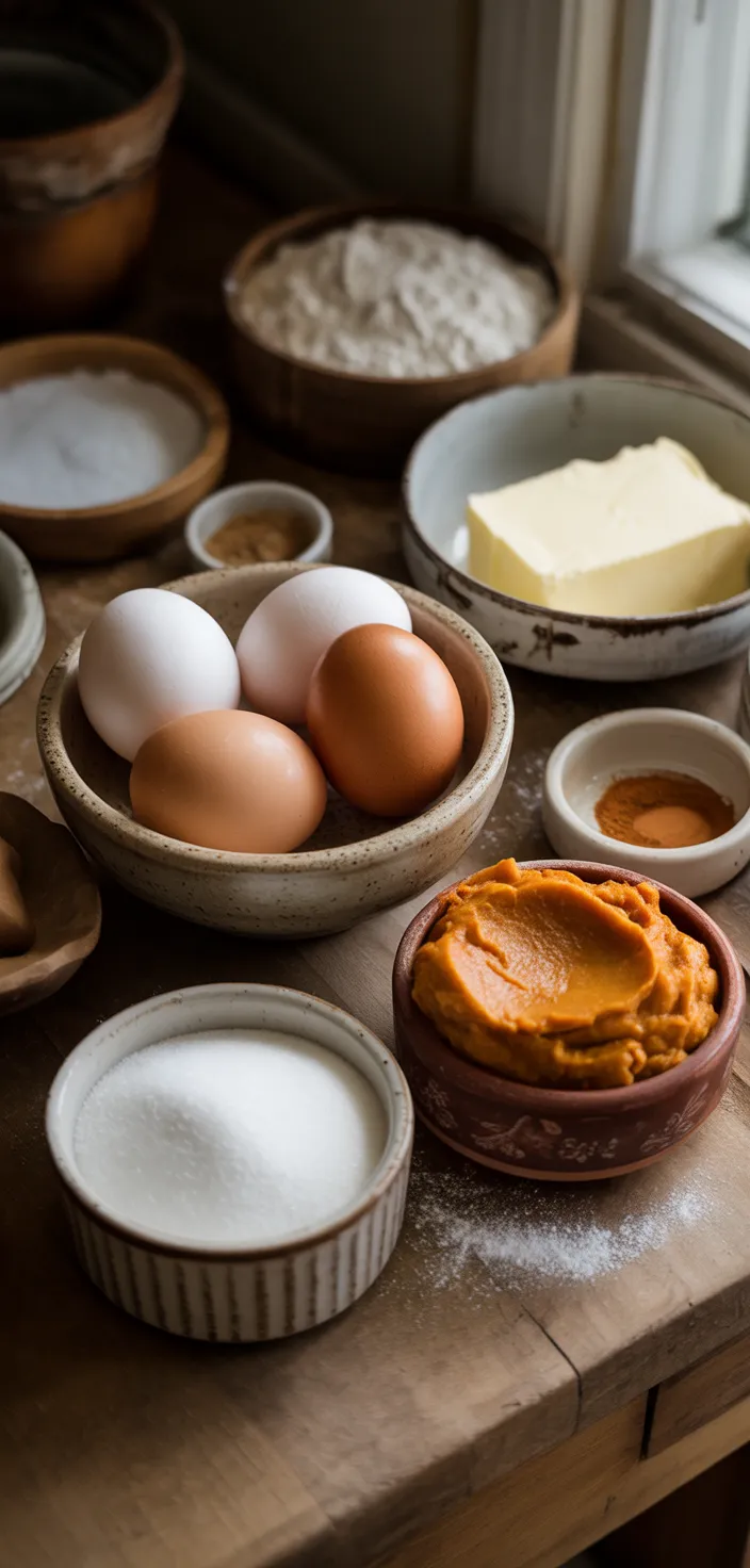 Ingredients photo for Easy Pumpkin Roll With Cream Cheese Filling Recipe