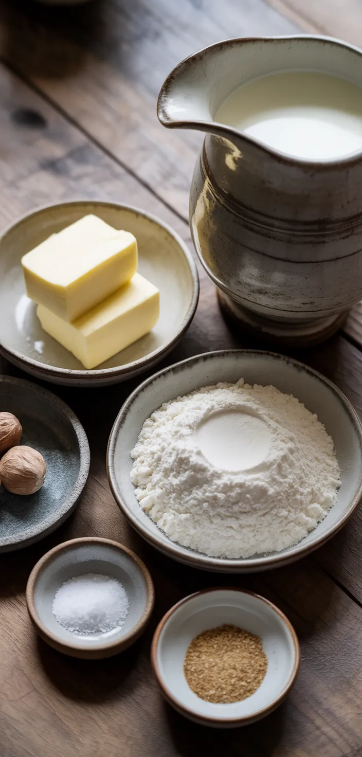 Ingredients photo for Foolproof Bechamel Sauce Recipe