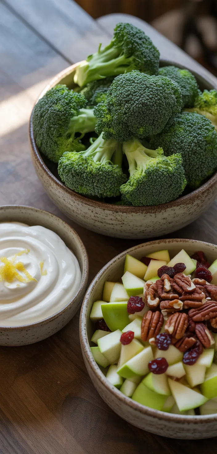Ingredients photo for Broccoli Apple Salad Recipe