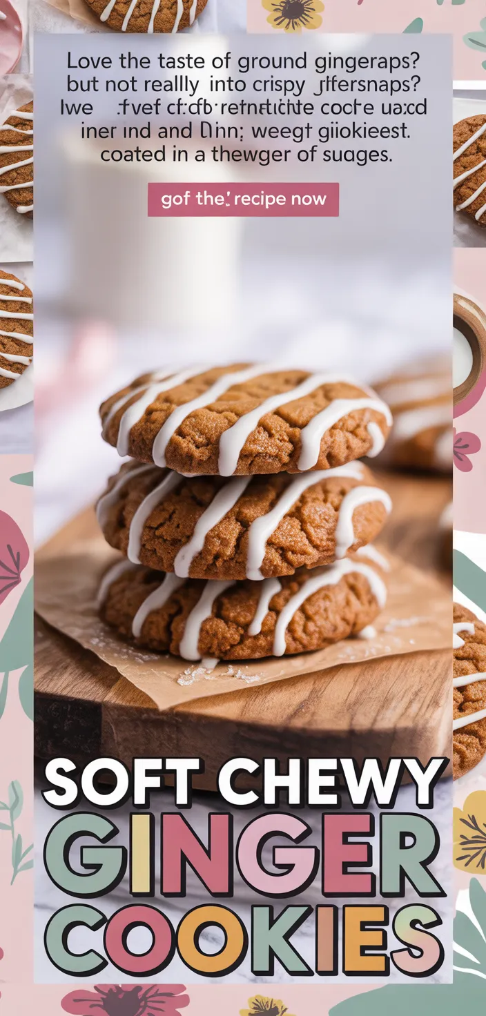 A photo of Big Soft And Chewy Ginger Cookies Recipe